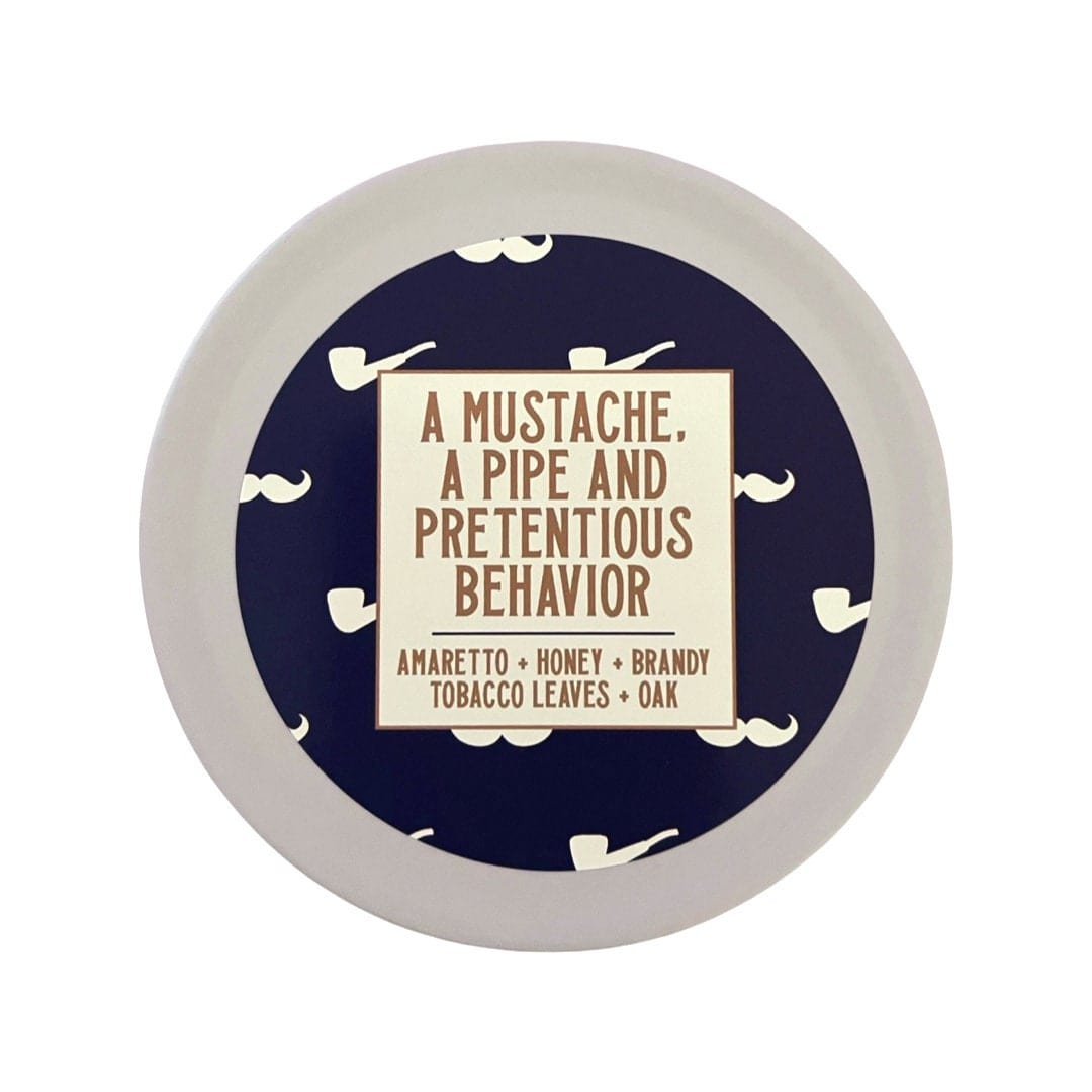 Whiskey Tobacco Tin Candle (A Mustache, A Pipe & Pretentious Behavior)