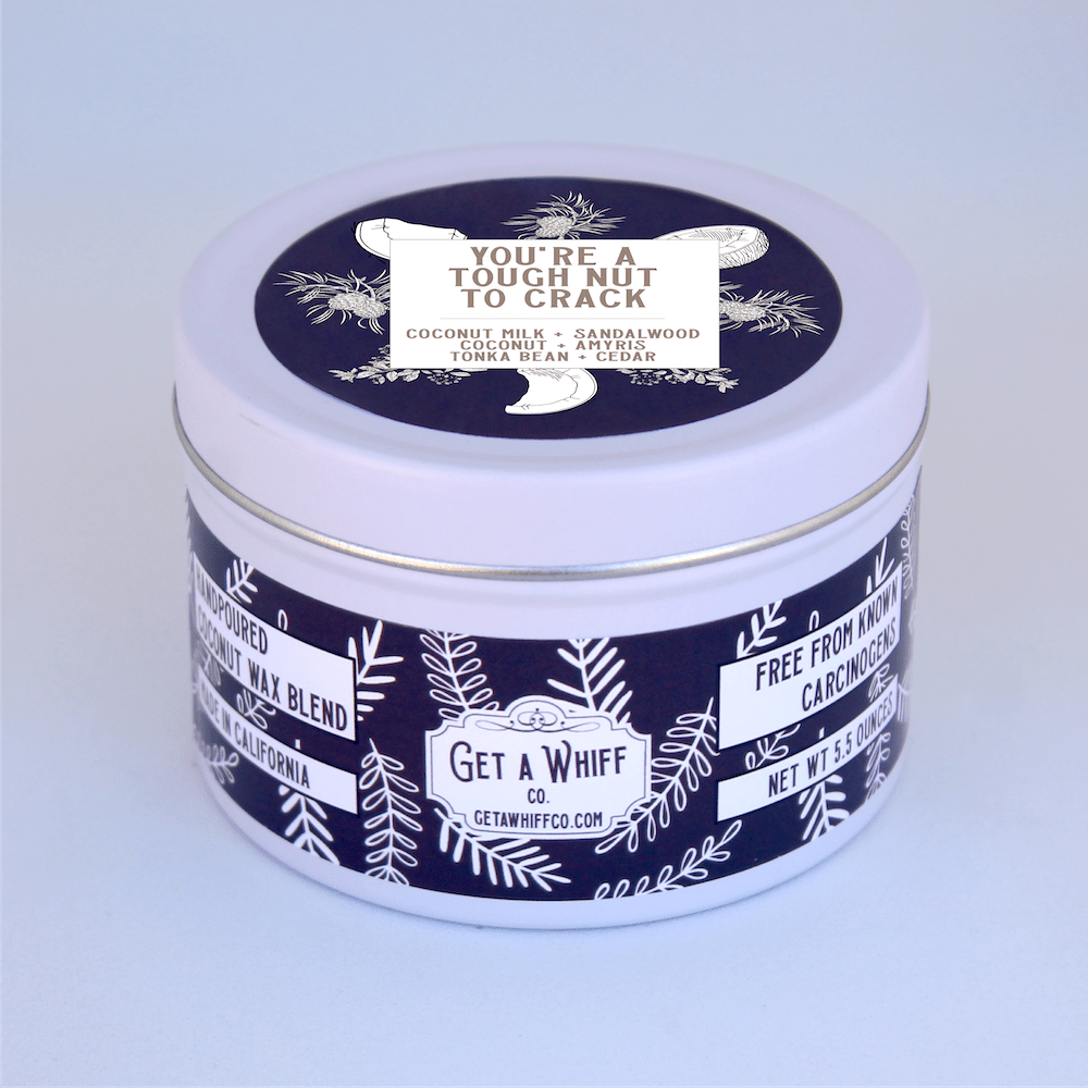 Coconut & Santal Tin Candle (You're A Tough Nut To Crack)