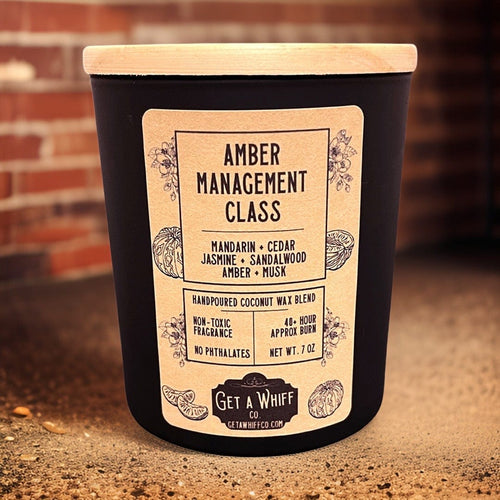 Amber & Cedar (Amber Management Class) Matte Jar Candle