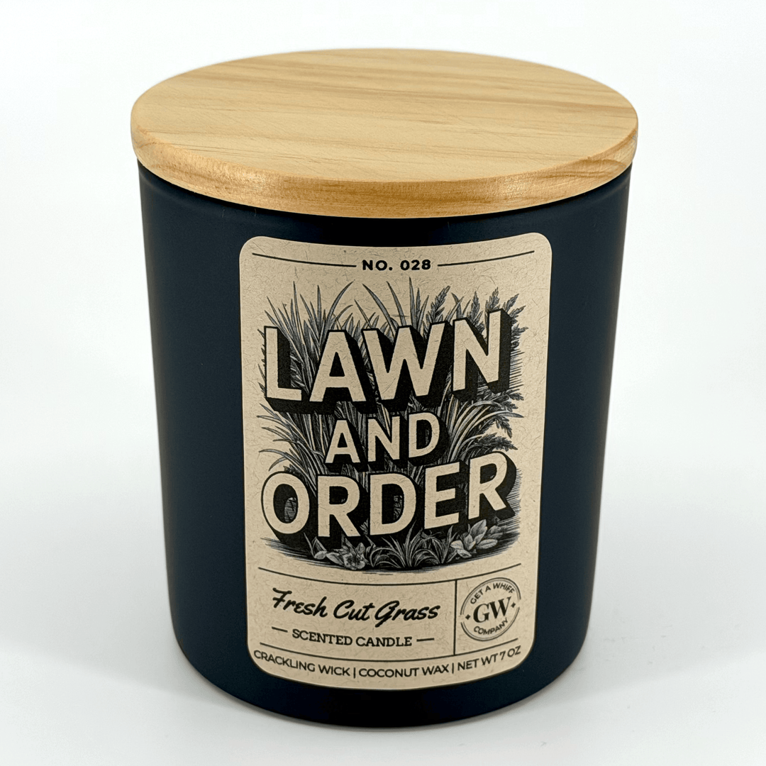 Scented candle labeled &