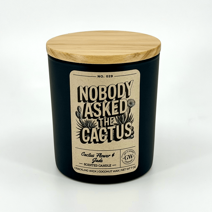 Candle with wooden lid and &