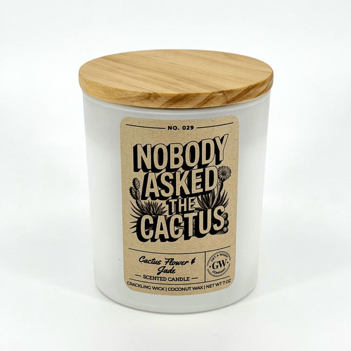 Candle with wooden lid and &