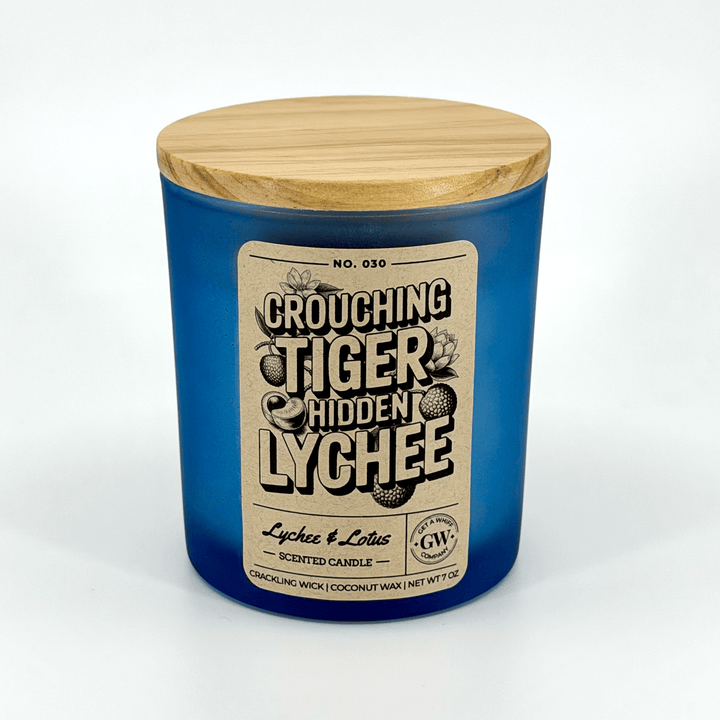Candle with wooden lid and &