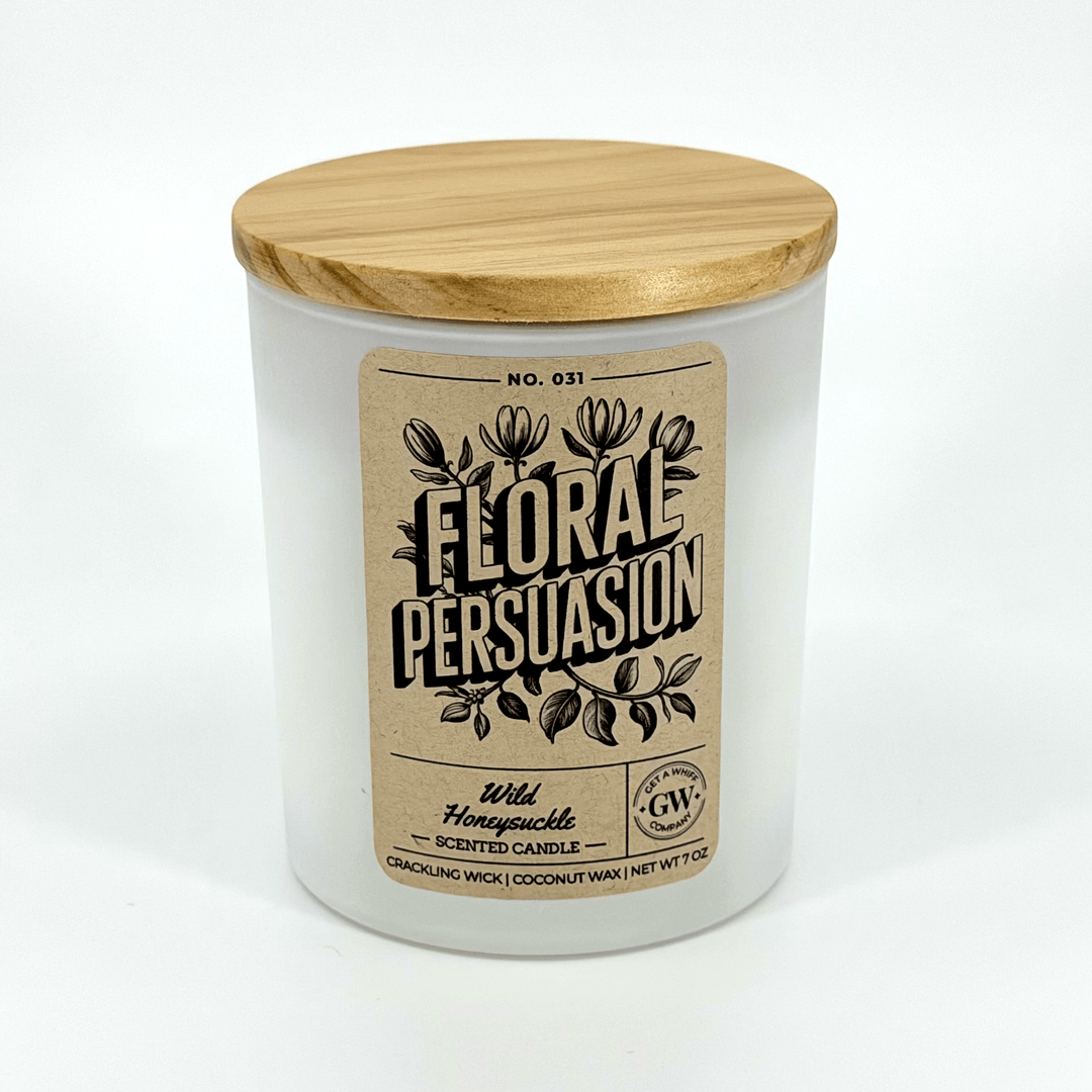 Candle jar with wooden lid and &