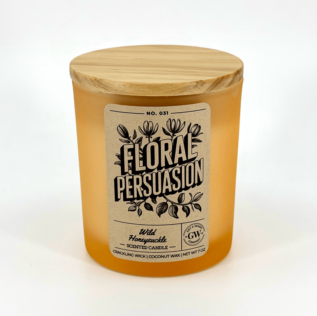 Scented candle labeled &