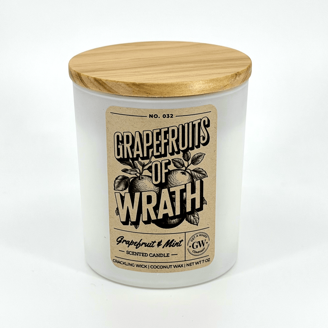 Candle jar with wooden lid and &