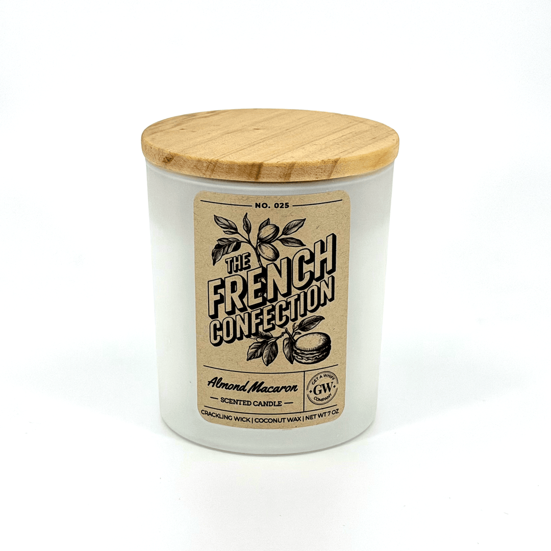 Candle with wooden lid and &