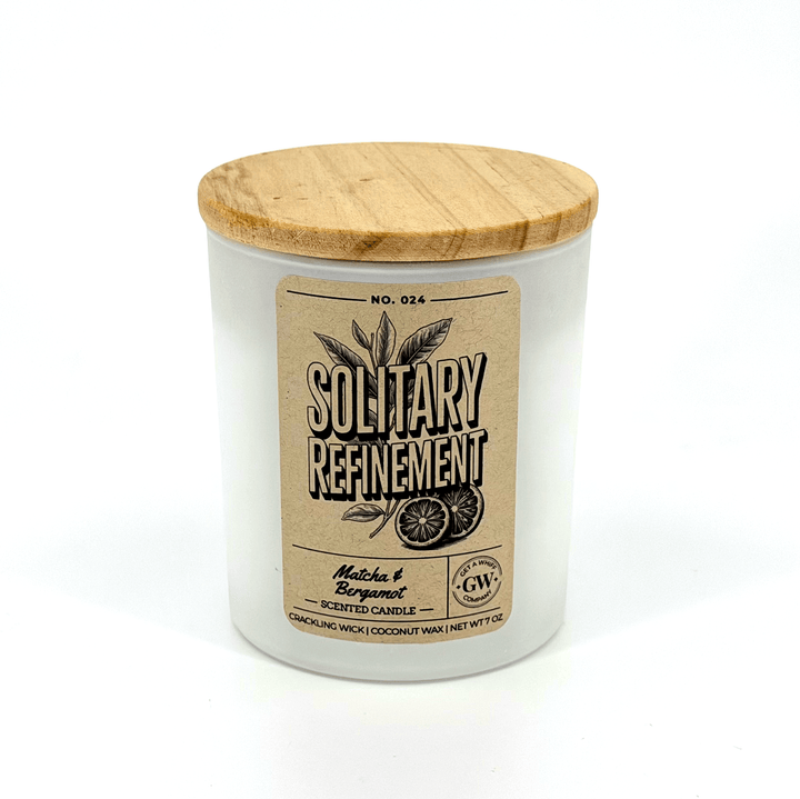 Candle with wooden lid and &