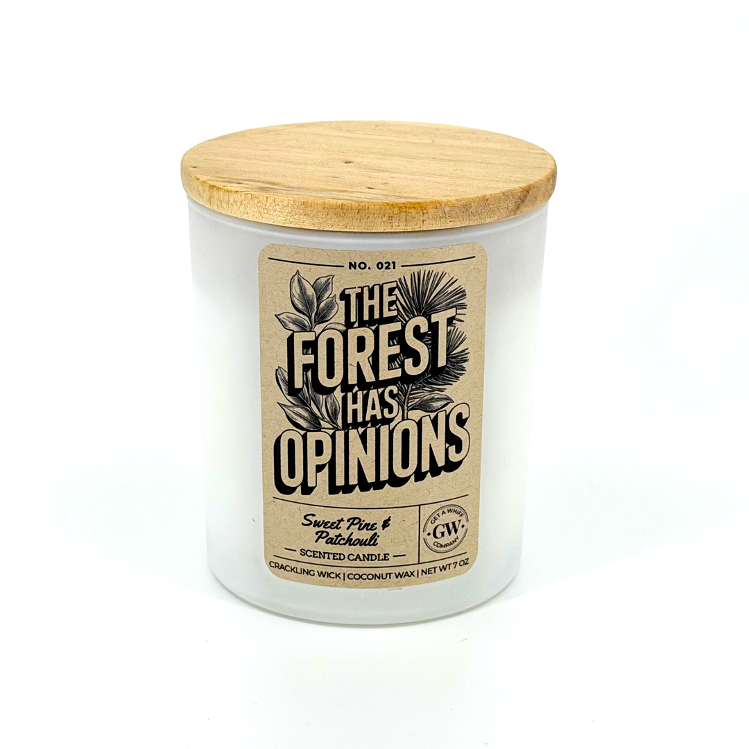 Candle with wooden lid and &