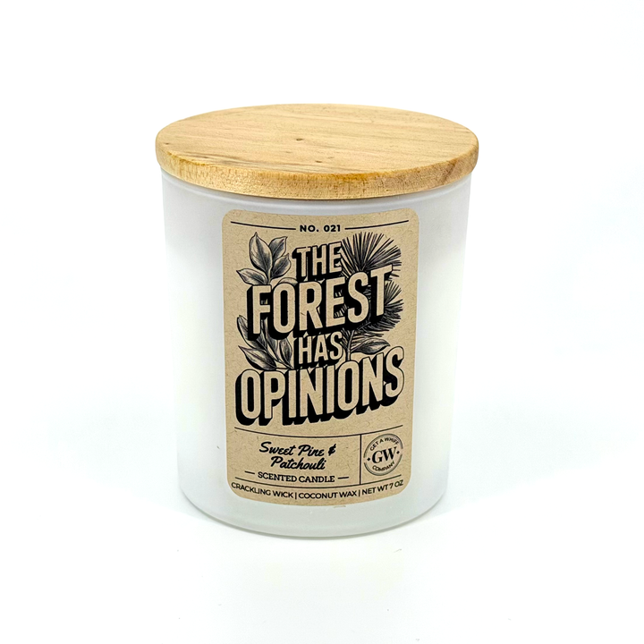 Candle with wooden lid and &