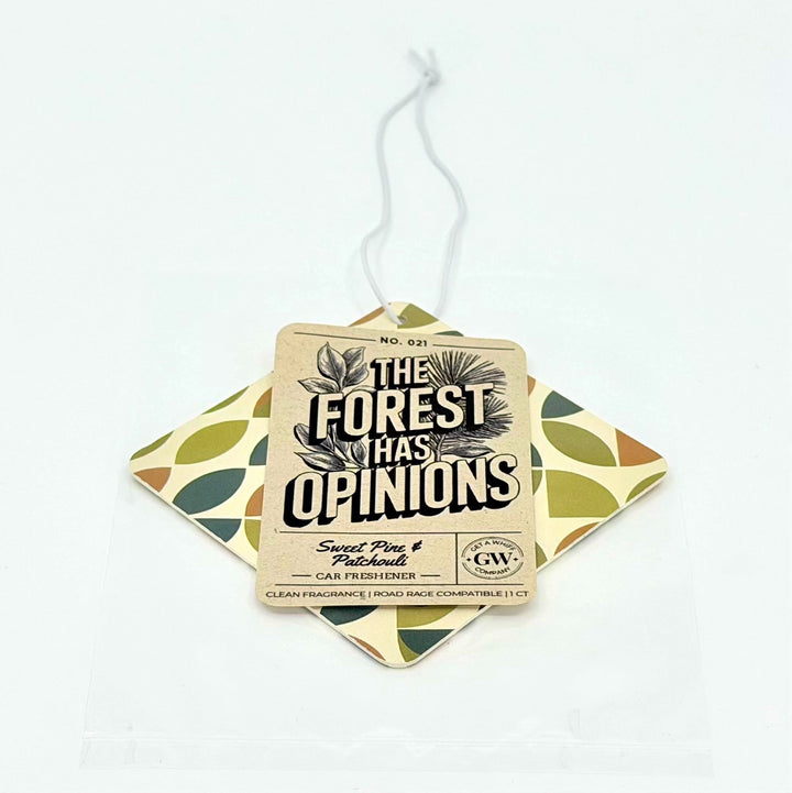 Sugar Pine &amp; Patchouli Car Air Freshener (The Forest Has Opinions)