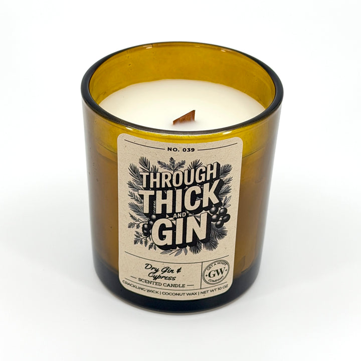 Dry Gin &amp; Cypress Scented Candle (Through Thick and Gin)