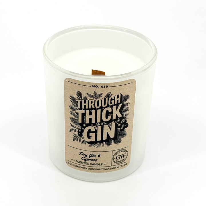 Dry Gin &amp; Cypress Scented Candle (Through Thick and Gin)