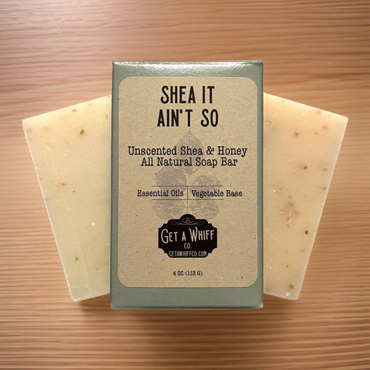 1 Bar - Natural Unscented Shea Butter & Honey Bar Soap