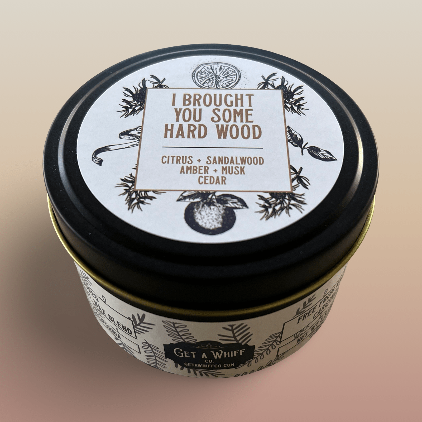 Sandalwood & Musk Tin Candle (I Brought You Some Hard Wood)