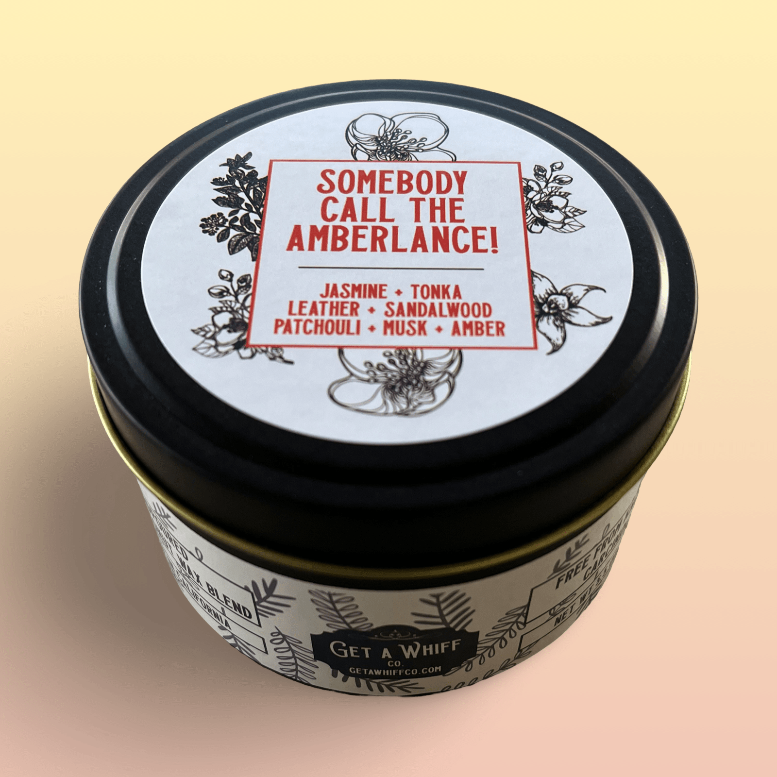 Amber & Musk Tin Candle (Somebody Call The Amberlance)