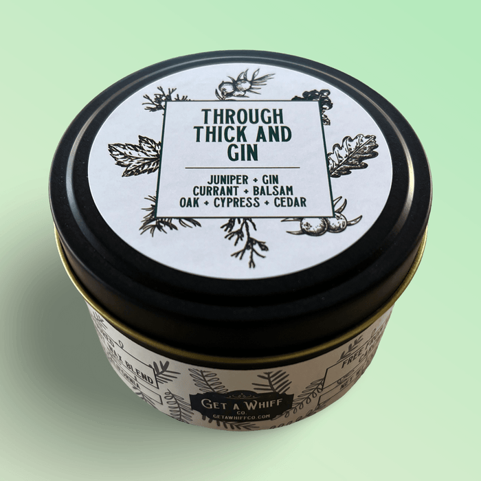 Cedar & Cypress Tin Candle (Through Thick & Gin)