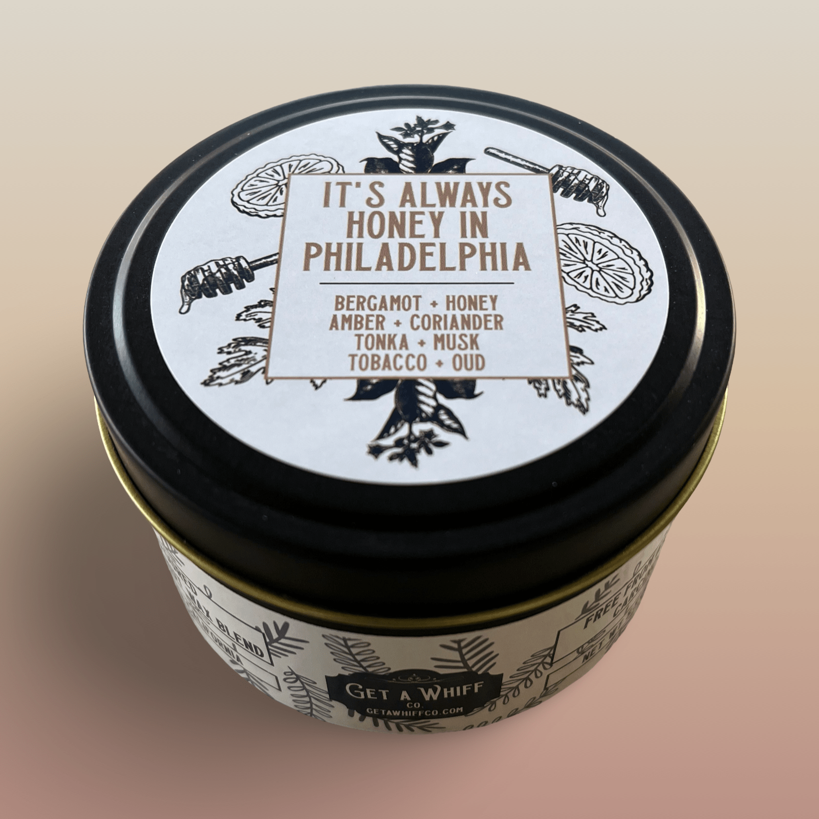 Tobacco & Honey Tin Candle (It's Always Honey In Philadelphia)