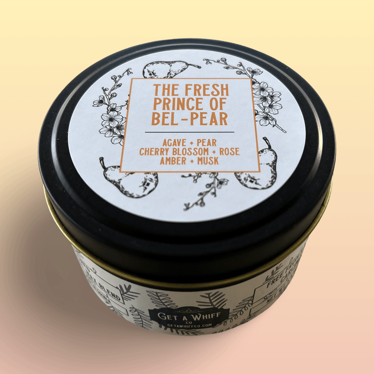 Rose &amp; Pear Tin Candle (The Fresh Prince Of Bel-Pear)