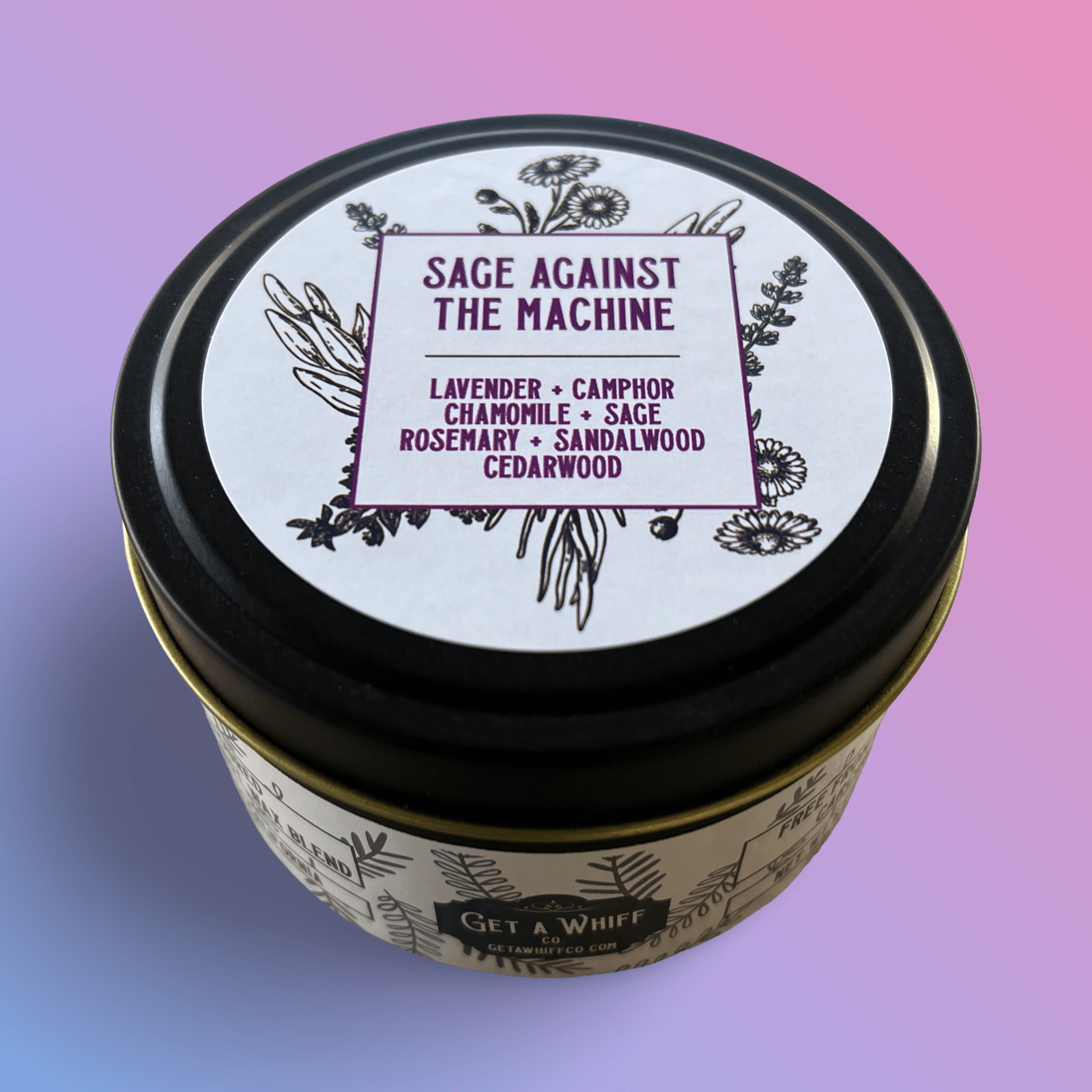 Sage & Lavender Tin Candle (Sage Against The Machine)