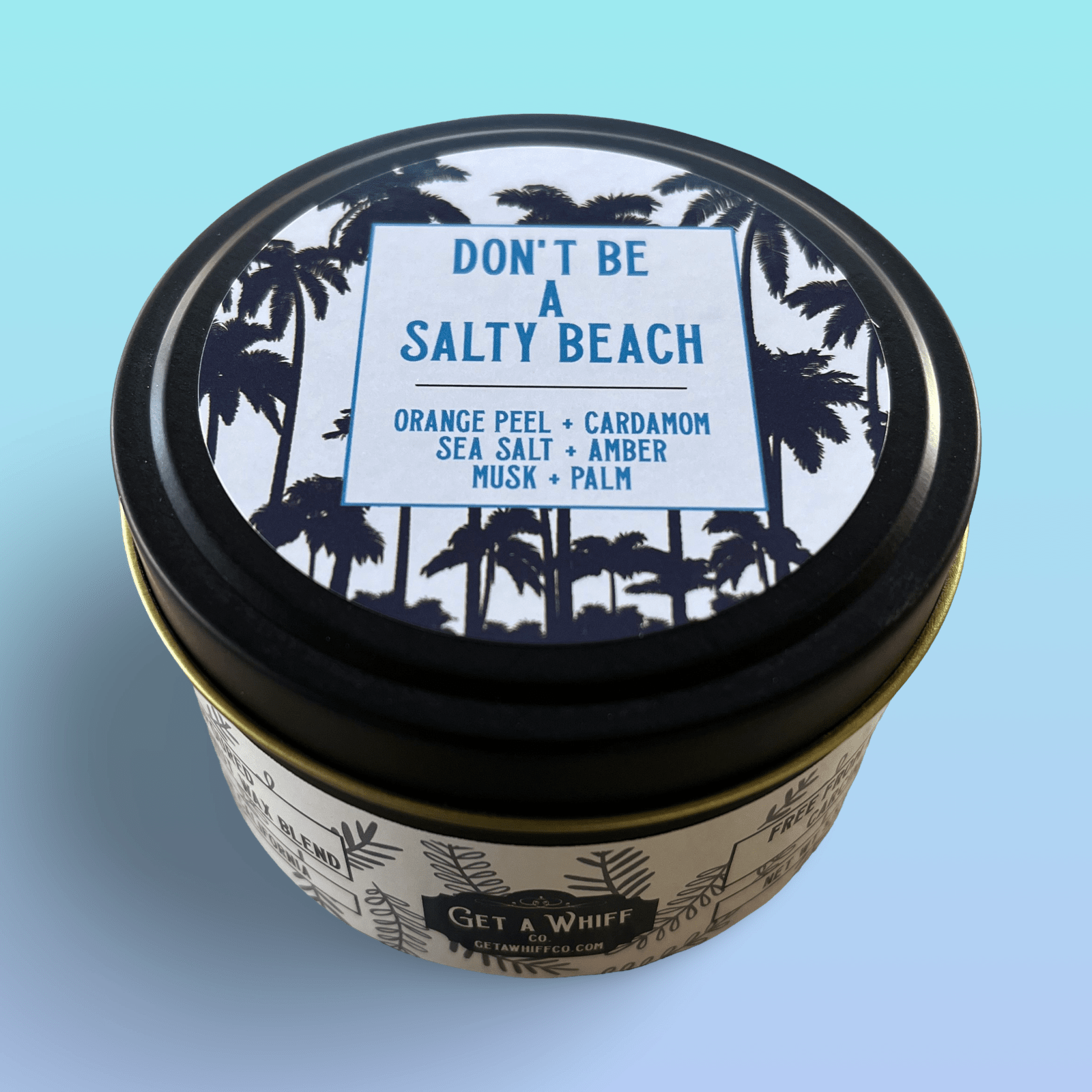 Sea Salt & Cardamom Tin Candle (Don't Be A Salty Beach)