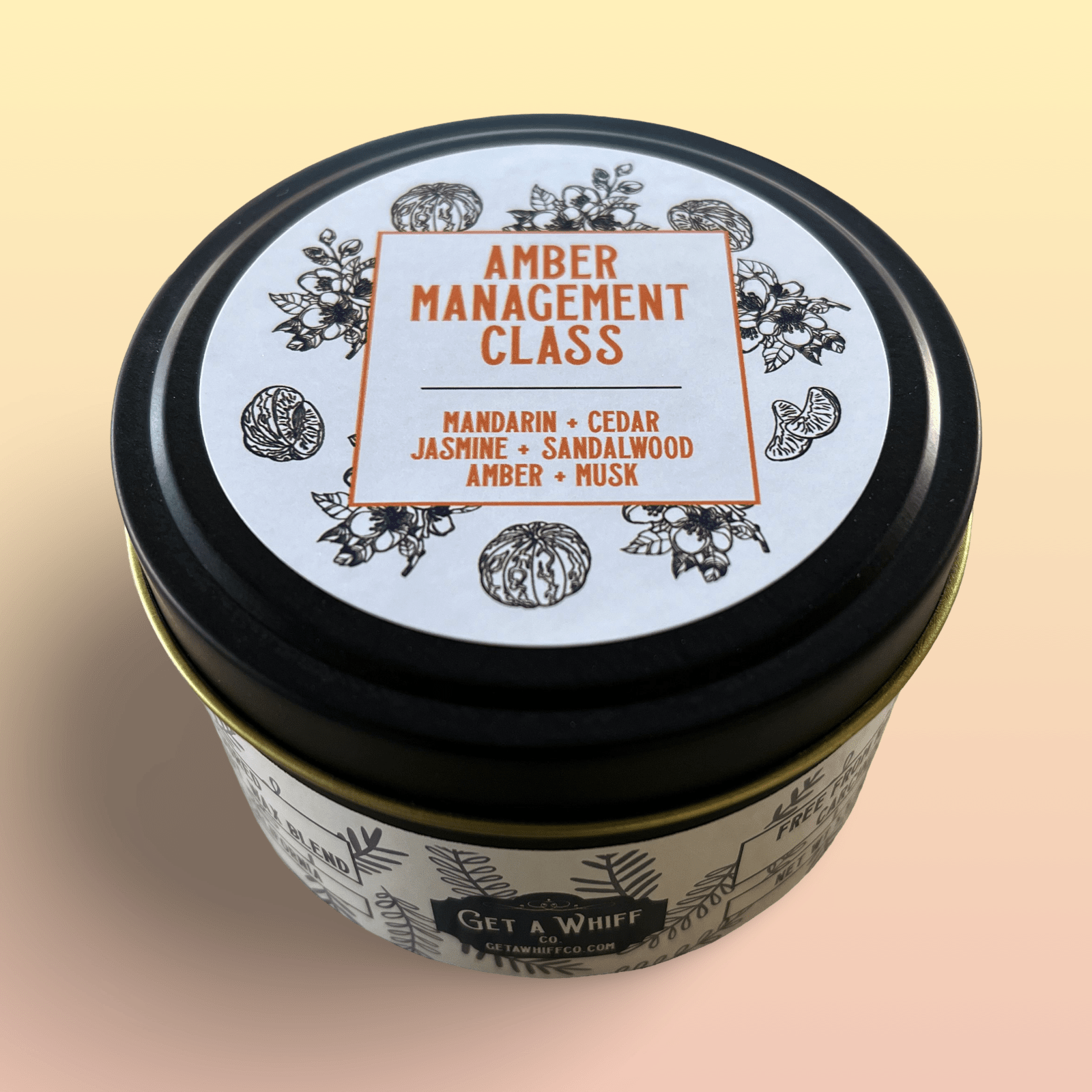 Amber & Cedar Tin Candle (Amber Management Class)