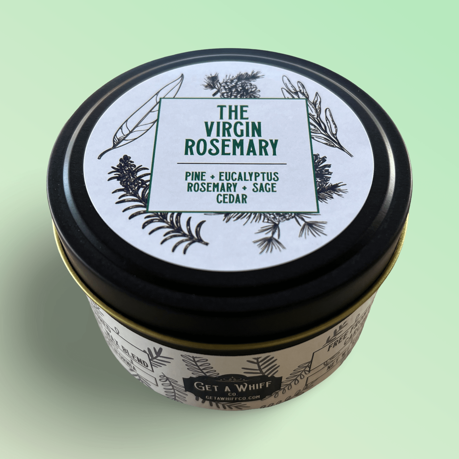 Rosemary & Sage Tin Candle (The Virgin Rosemary)