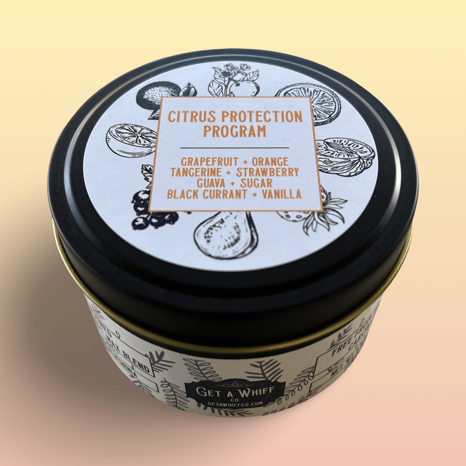 Sweet Citrus Tin Candle (Citrus Protection Program)