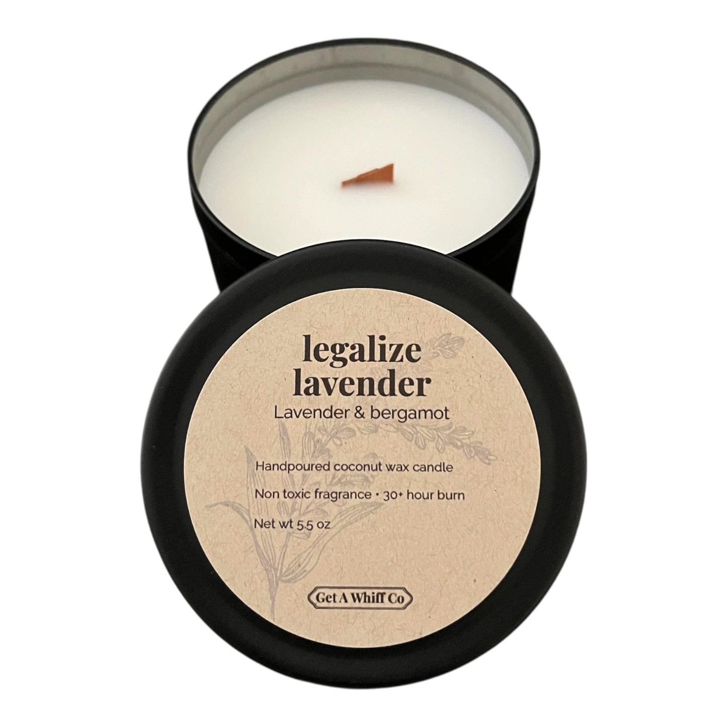 Matte Tin Crackling Candle