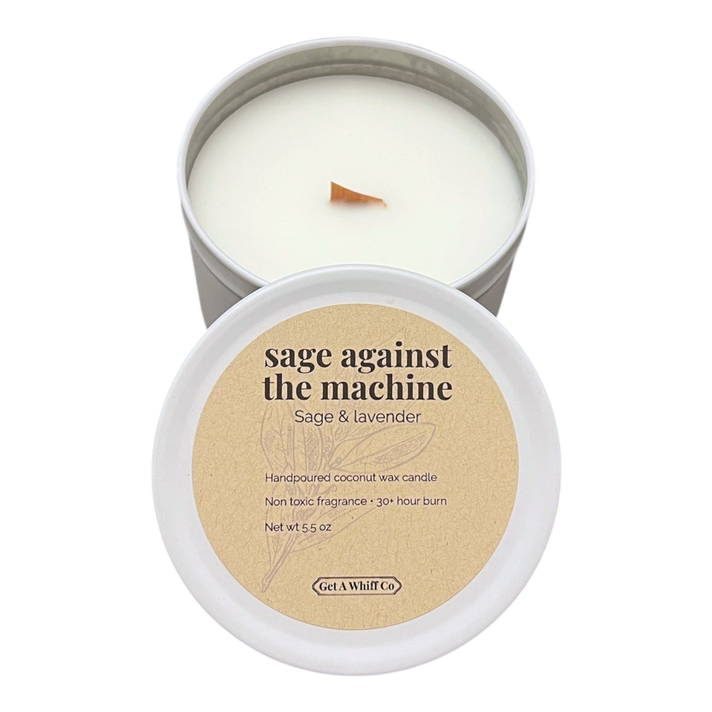 Matte Tin Crackling Candle