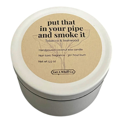 Matte Tin Crackling Candle