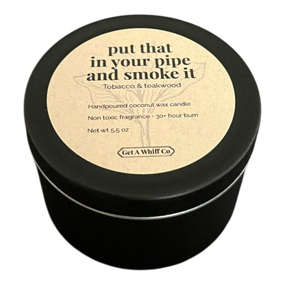 Matte Tin Crackling Candle