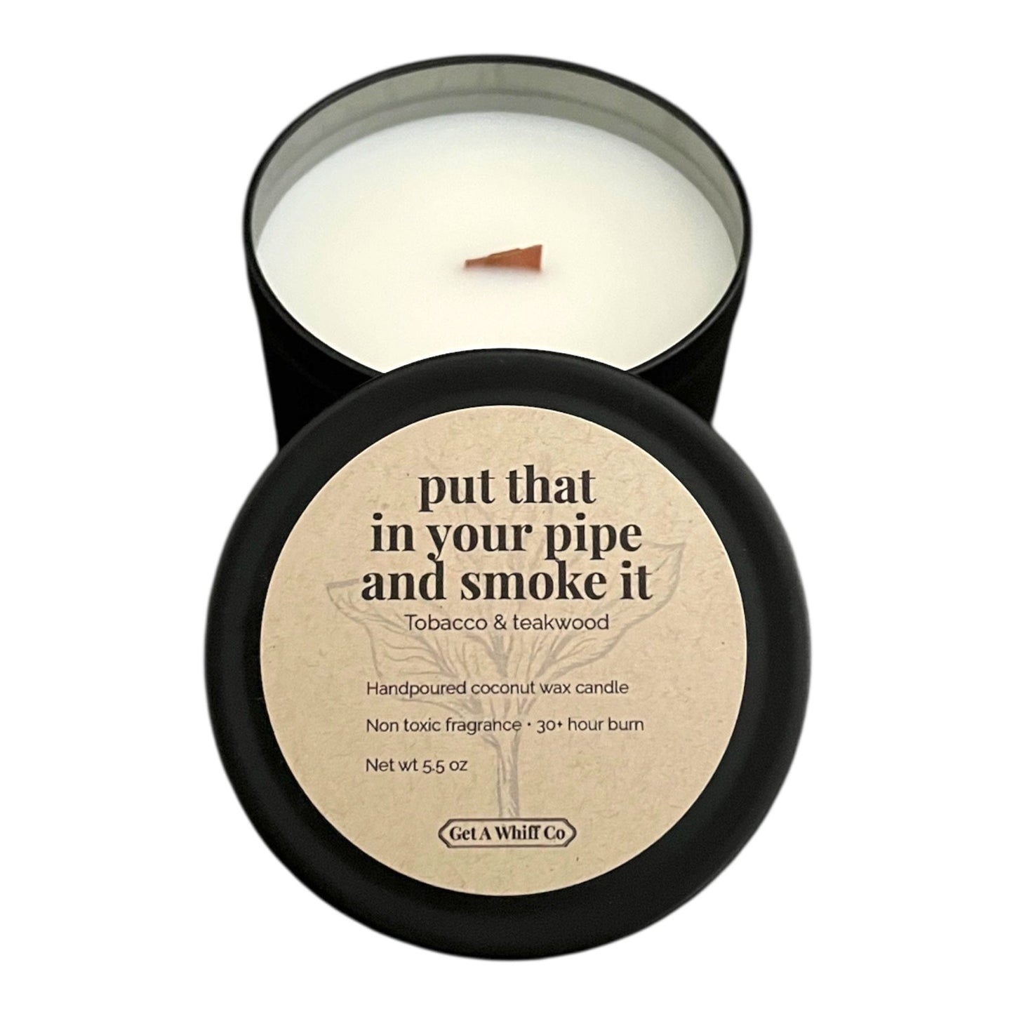 Matte Tin Crackling Candle