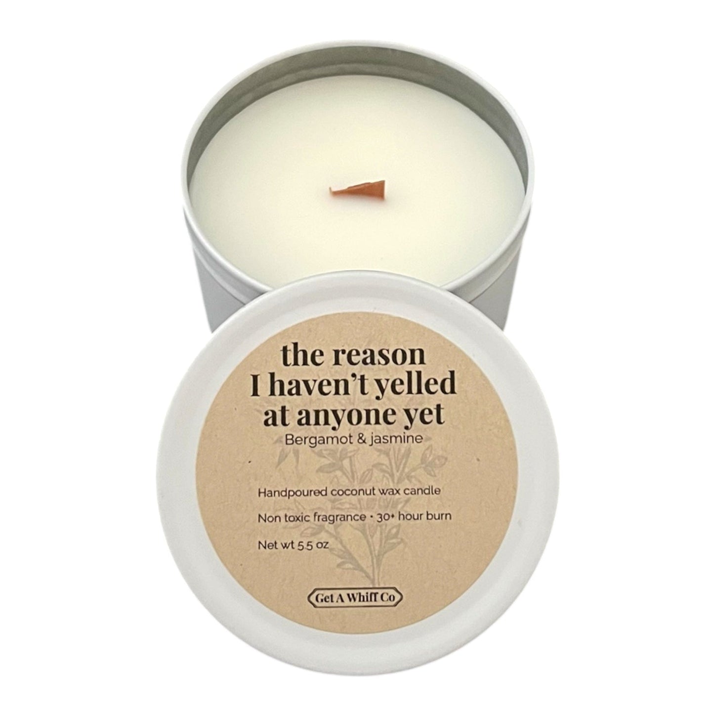 Matte Tin Crackling Candle