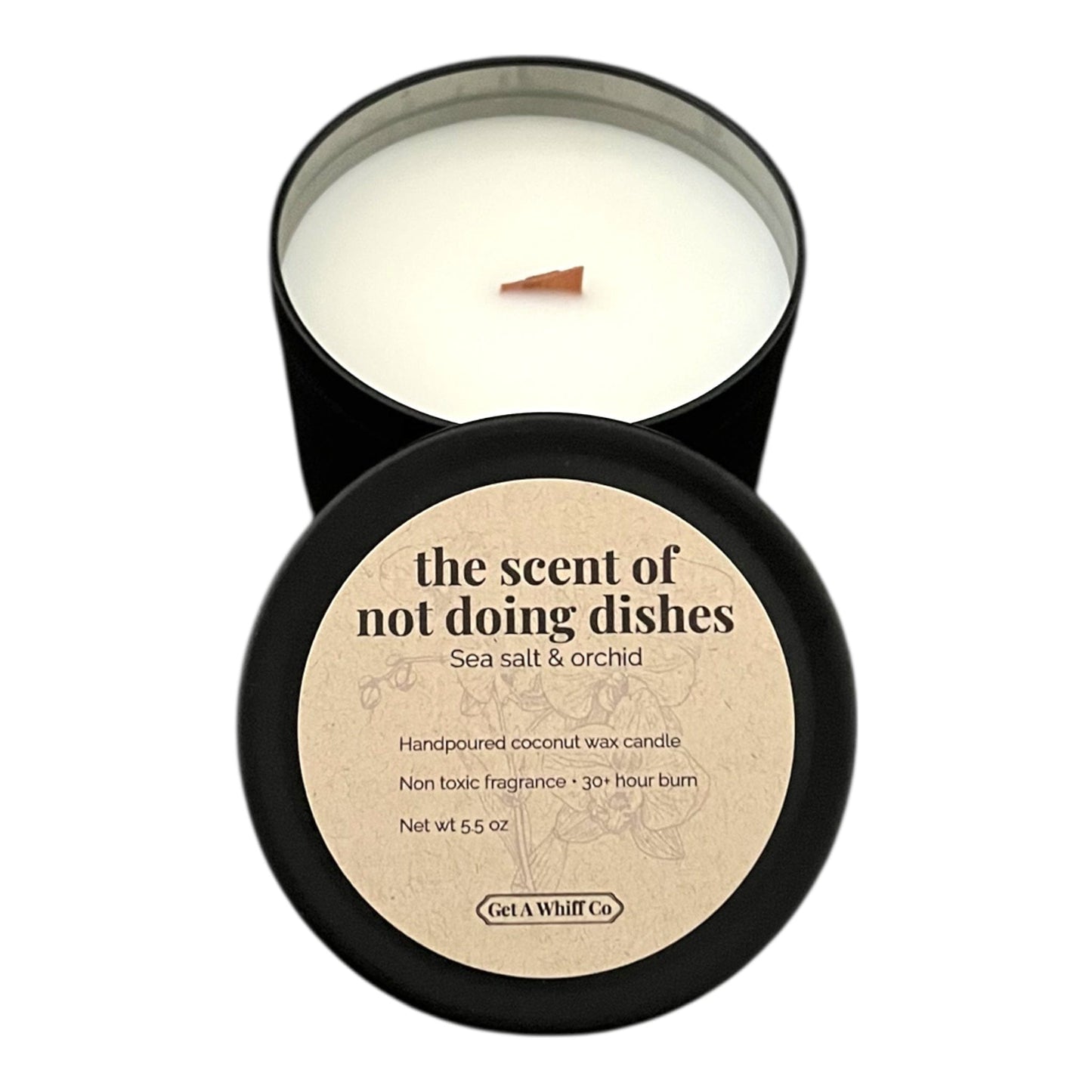 Matte Tin Crackling Candle