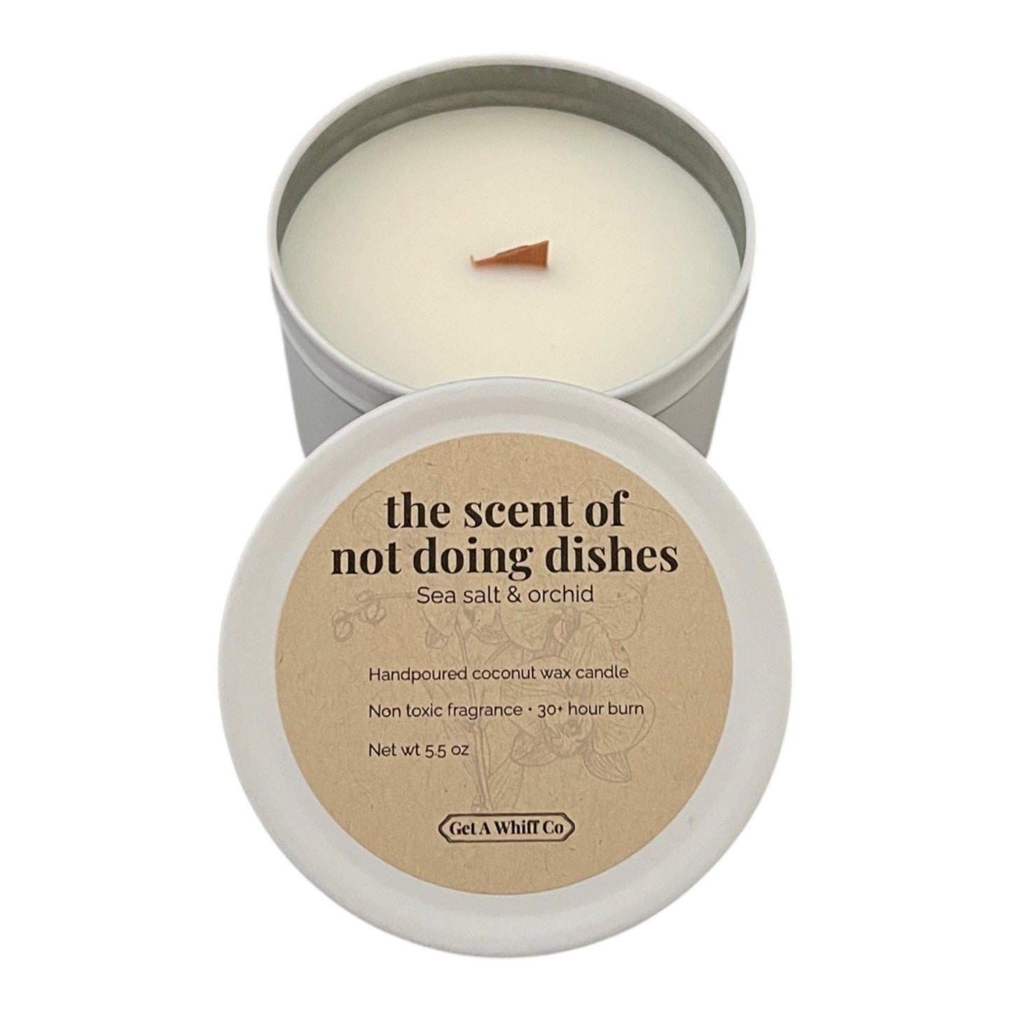 Matte Tin Crackling Candle