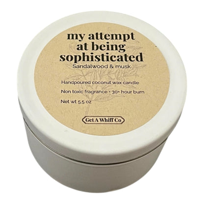 Matte Tin Crackling Candle