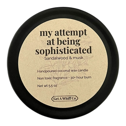 Matte Tin Crackling Candle