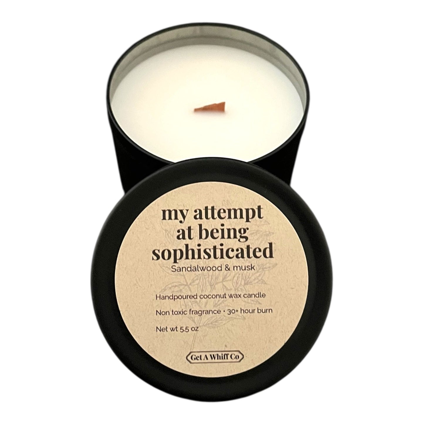 Matte Tin Crackling Candle