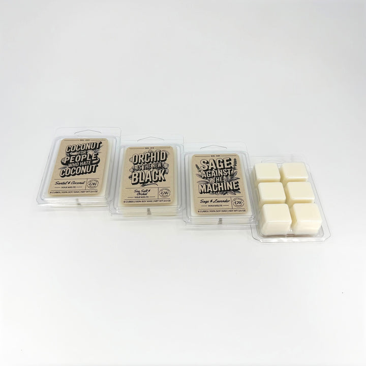 Wax Melt 3-Pack - Sea Salt &amp; Orchid, Santal &amp; Coconut, Sage &amp; Lavender (Zen and Tonic)