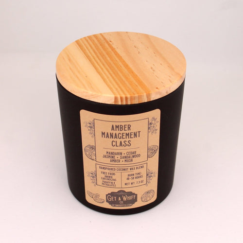 Amber & Cedar (Amber Management Class) Matte Jar Candle