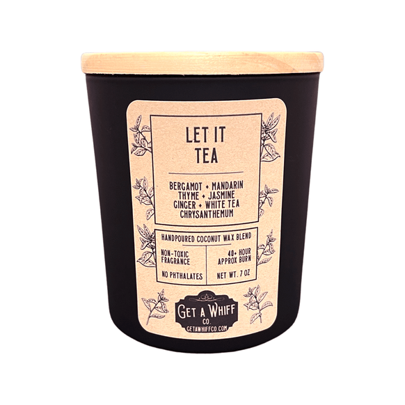 Citrus Tea Crackling Wooden Wick Scented Candle Made With Coconut Wax (Let It Tea)