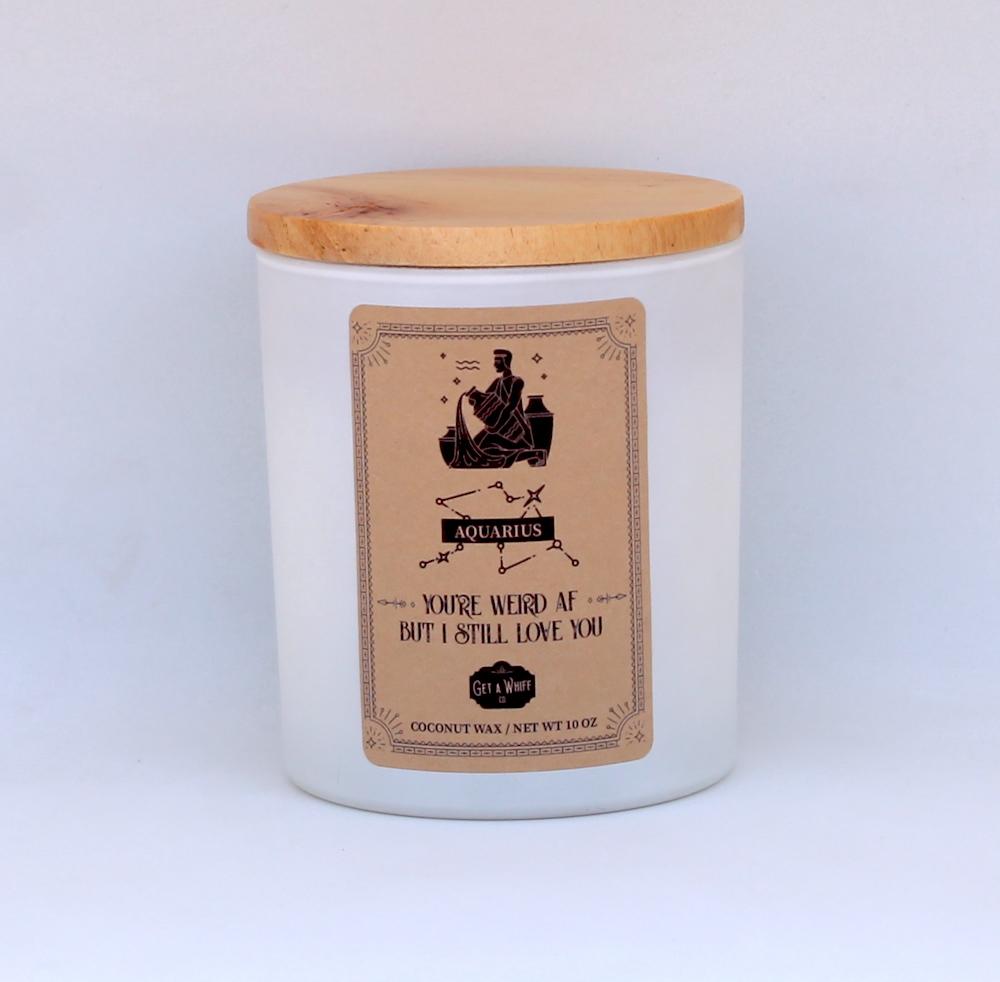 Aquarius Zodiac Candle | Astrology Gifts | Zodiac Gifts | Astrology Candles | Aquarius Gift | Birthday Candles Zodiac | Zodiac Sign Candles