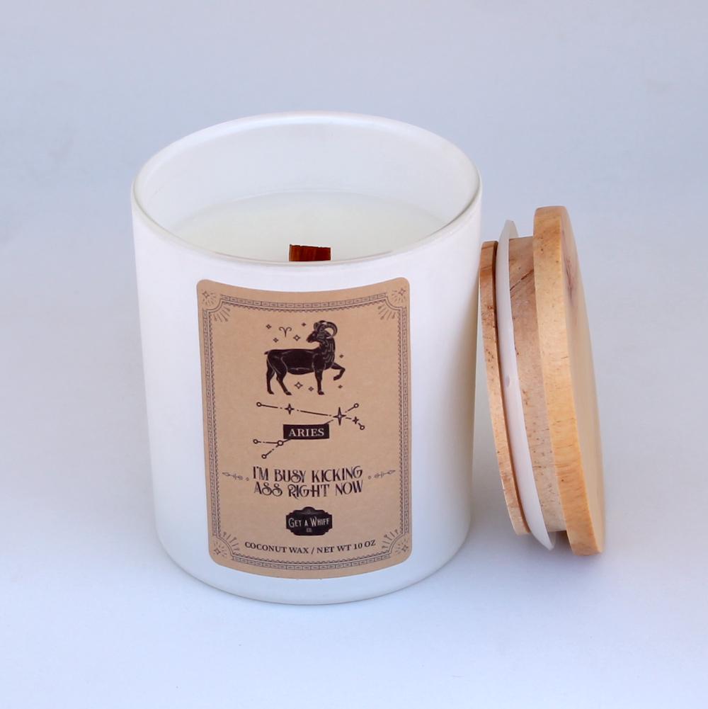 Aries Zodiac Candle 3 | Astrology Gifts | Zodiac Gifts | Astrology Candles | Birthday Candles Zodiac | Aries Gifts | Zodiac Sign Candles