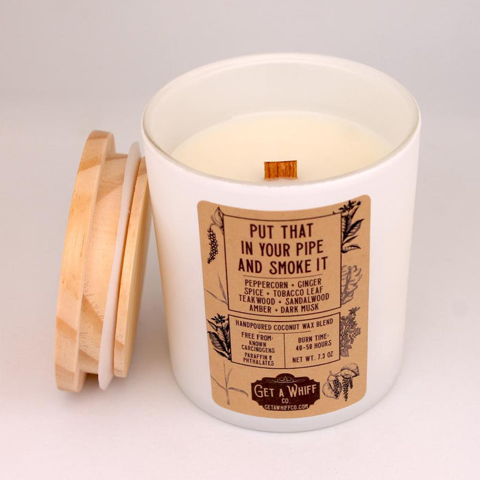 Tobacco & Teakwood (Put That In Your Pipe And Smoke It) Matte Jar Candle