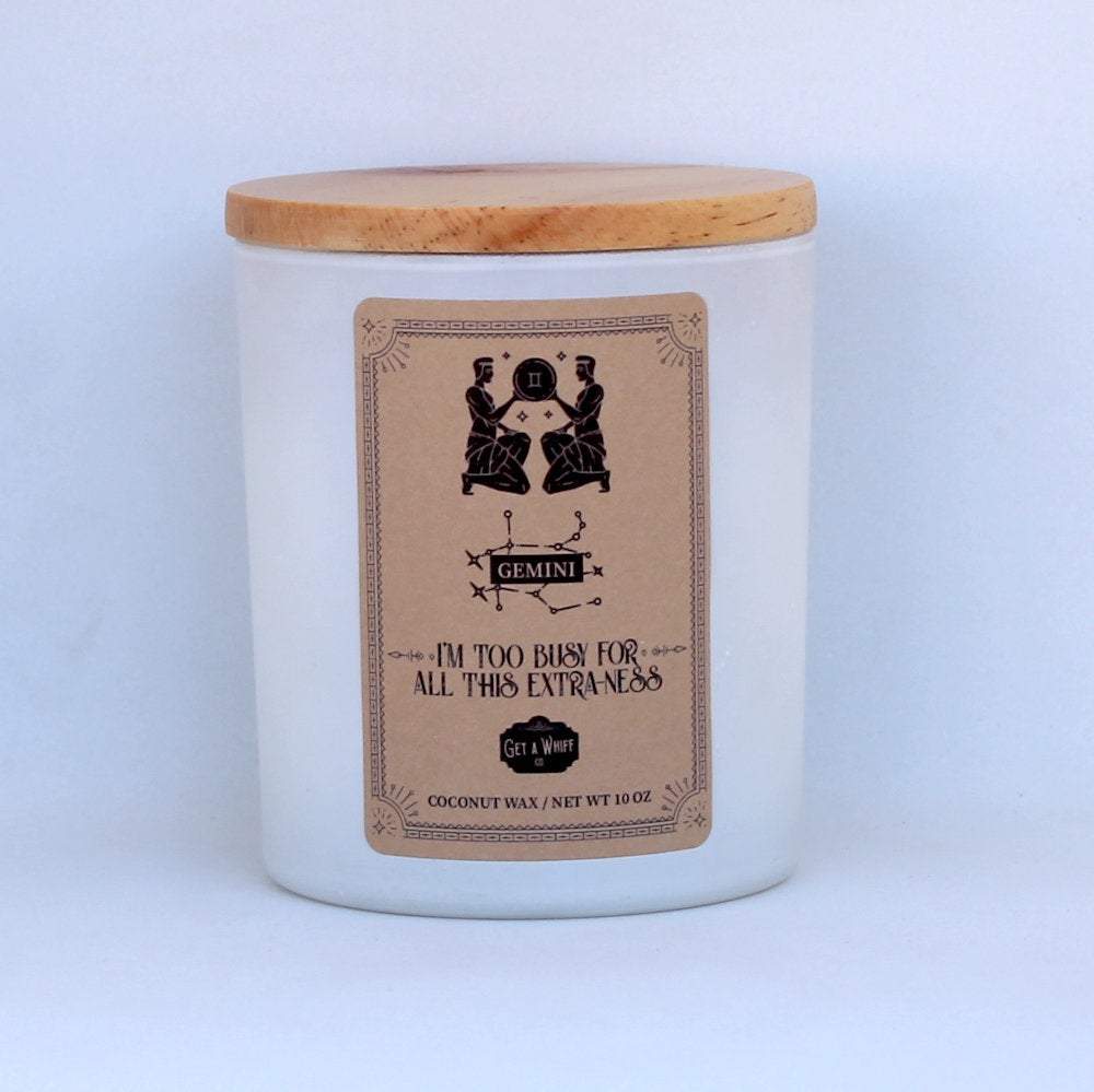 Gemini Zodiac Candle 4 | Astrology Gifts | Zodiac Gifts | Astrology Candles | Gemini Gifts | Birthday Candles Zodiac | Zodiac Sign Candles