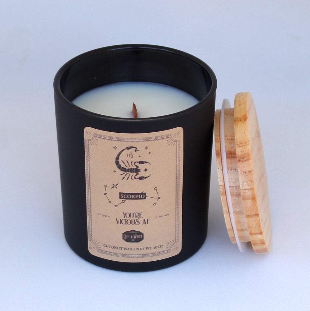 Scorpio Zodiac Candle 4 | Astrology Gifts | Zodiac Gifts | Astrology Candles | Birthday Candles Zodiac | Gifts For Astrology Lovers