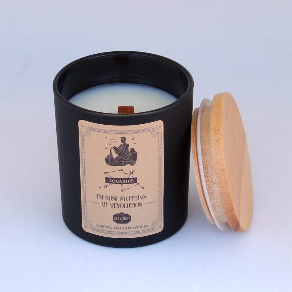 Aquarius Zodiac Candle 4 | Astrology Gifts | Zodiac Gifts | Astrology Candles | Aquarius Gift | Birthday Candles Zodiac | Zodiac Sign Candles
