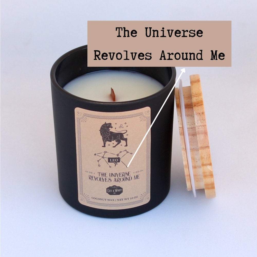 Leo Zodiac Candle - The Universe Revolves Around Me