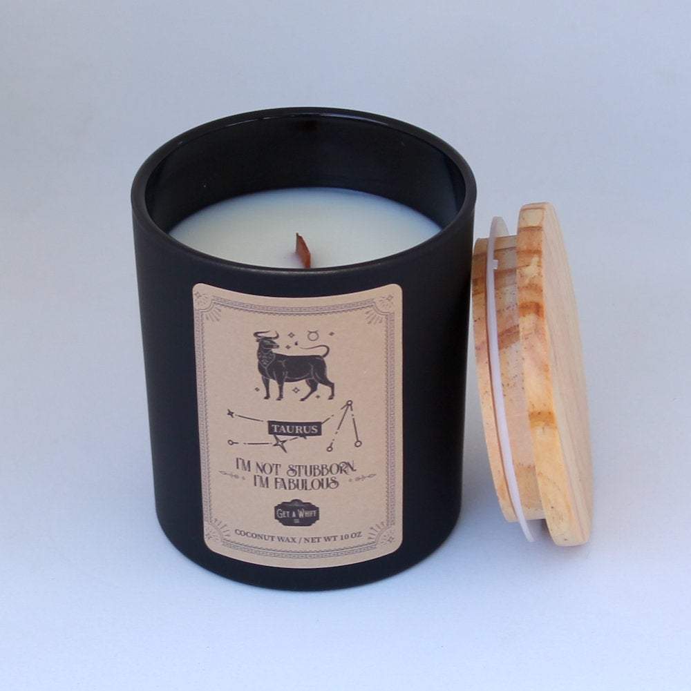 Taurus Zodiac Candle 3 | Astrology Gifts | Zodiac Gifts | Astrology Candles | Birthday Candles Zodiac | Taurus Gifts | Zodiac Sign Candles